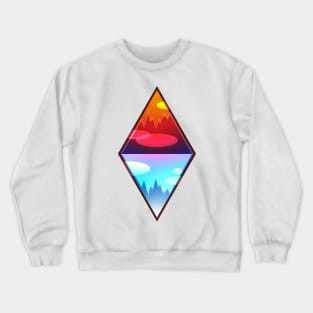 Mountain Iceberg Lavalamp Emblem Crewneck Sweatshirt